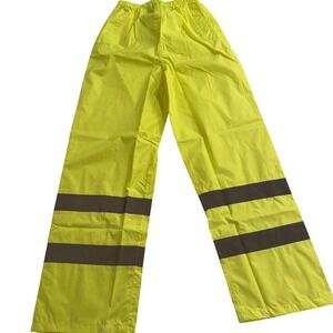 PIP High Visibility Neon Yellow Reflective Rain Pants ANSI Class E 353-1000 S/M